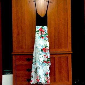 DRESSFO Womens Cross-Strap Floral Dress